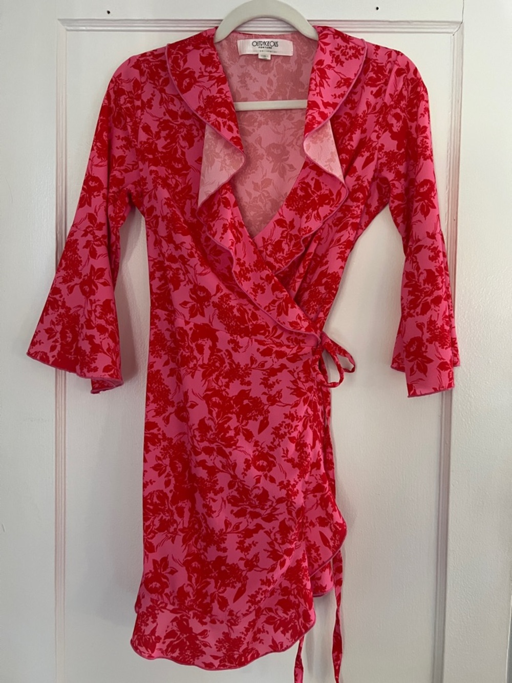 Outrageous Fortune Petite Ruffle Wrap Mini